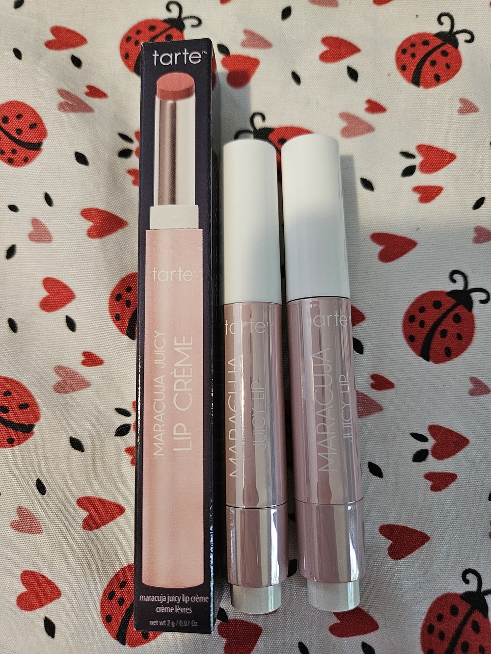 Lot of 3 Maracuja Juicy Lip Crème Peachy Pink and 2 Juicy Lip in Hibiscus